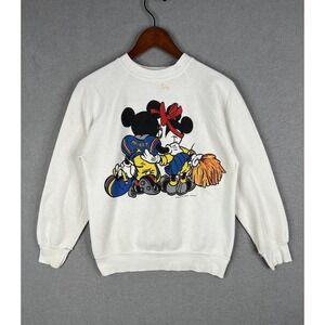 Adult's Vintage 80's‎ Mickey And Minnie Mouse Pullover Sweatshirt Size Small